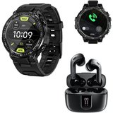 HYIEAR Smartwatch Damen Herren, Kopfhörer Bluetooth 5.3, für Android/iOS Smartwatch, mit austauschbaren…