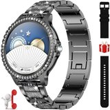 Fitonme Smartwatch (1,32 Zoll, Android iOS), Damen Fitness Telefonfunktion Wasserdicht Sportuhr Aktivitätstracker