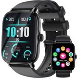 LLKBOHA Herren's IP68 Wasserdicht Telefonfunktion Fitness-Tracker Smartwatch (1,85 Zoll, Android/iOS),…