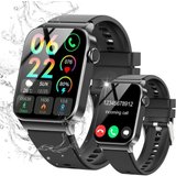 VKROBAG Damen's und Herren's Telefonfunktion IP68 Wasserdicht Fitness-Tracker Smartwatch (1,85 Zoll,…