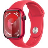 Apple Watch Series 9 GPS Aluminium 41mm M/L Smartwatch (4,1 cm/1,69 Zoll, Watch OS 10), Sport Band