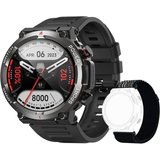 IOWODO Damen Herren Uhren Fitness Tracker Smartwatch (1.85 Zoll, Andriod iOS), mit Schrittzähler Sportuhr…