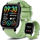 Poounur Smartwatch (1,85 Zoll, Android, iOS), Telefonfunktion,112 Sportmodi Fitnessuhr Schrittzähler…