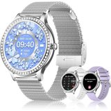 Colesma Smartwatch (1,32 Zoll, Android iOS), it Telefonfunktion Fitness Tracker Schlafen Monitor Diamant…