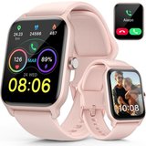 Quican Smartwatch (1,85 Zoll, Android iOS), Damen mit Telefonfunktion SPO2 sportuhr damen Schlaf -Tracker…