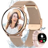 Sanorum smartwatch damen mit Telefonfunktion Smartwatch (3.53 cm/1,39 Zoll, HD Touchscreen) Armbanduhr…
