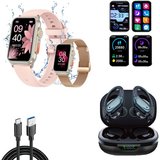 HYIEAR Smartwatches für Damen und Herren, Bluetooth 5.3 In-Ear-Kopfhörer Smartwatch (4.5 cm/1.77 Zoll,…