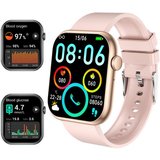 LQWELL Smartwatch Sportuhr für Damen Herren Smartwatch (5.08 cm/2.0 Zoll Full-Touch Zoll) IP68 Wasserdichte…