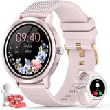 Nendefin Smartwatch (1,32 Zoll, Android, iOS), Damen mit Telefonfunktion 1,32 Zoll HD Armbanduhr mit…