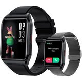 JANOLTY HD Farbbildschirm Smartwatch (1,69 Zoll, Android iOS), Telefon Uhr mit Anruffunktion IP67 Wasserdicht…