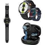 HYIEAR Smartwatch für Damen und Herren, IP68 wasserdicht, Bluetooth-Headset Smartwatch (Android)