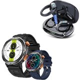 HYIEAR Smartwatch, kabellose Bluetooth-Ohrhörer und Uhr-Kombination Smartwatch, Uhr mit Anruffunktion,Gesundheitsüberwachung…