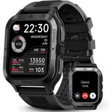 TESOFIT Smartwatch (1,85 Zoll, Andriod iOS), Herren mit Telefonfunktion 70+ Sportmodi Fitnessuhr 5ATM…
