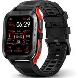 KOSPET für Herren – Robuste Militär-Smartwatch für iPhone und iOS Smartwatch (4,7 cm/1,85 Zoll), 50…