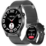 HENLSON Damen's und Herren's IP67 Wasserdicht Fitness-Tracker Telefonfunktion Smartwatch (1,43 Zoll,…