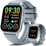 Poounur Smartwatch (1,85 Zoll, Android, iOS), mit Bluetooth Anrufe, 112 Sportmodi, Herzfrequenzmonitor,Schlafmonitor