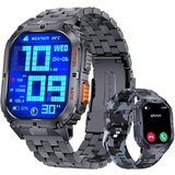 ESFOE Smartwatch (1,95 Zoll, Andoird, iOS), Herren mit Telefonfunktion/Whatsapp,Militär, Herzfrequenz,…