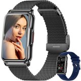 Kesasohe Smartwatch (1,47 Zoll, Android und iOS), Damen Armbanduhr Wasserdicht Fitnessuhr Sportuhr 124…