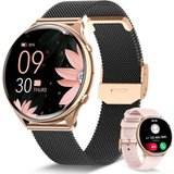 Sanorum Smartwatch Damen mit Telefonfunktion Smartwatch (3.53 cm/1,39 Zoll, HD Voll Touchscreen) Fitness…