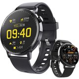 DTC GmbH Smartwatch (1,43 HD Voll Touchscreen " Zoll), IP67 Wasserdicht Fitness Tracker mit Schrittzähler…