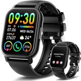 Poounur Smartwatch (1,85 Zoll, Android iOS), Fitnessuhr mit Telefonfunktion 112 Sportmodi mit IP68 Wasserdicht