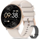 JUNG DekeFit Smartwatch Damen Fitnessuhr, mit Bluetooth Frauen Smartwatch (3,53 cm/1,39 Zoll) Telefon…