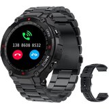 findtime Herren's Militär Fitness Tracker mit Telefonfunktion IP67 Wasserdicht Smartwatch (1,28 Zoll),…
