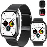 Yuede Smartwatch Damen Herren, Neueste Fitness Uhr mit Anruffunktion Smartwatch (Quadratischer 2,01-Zoll-Voll-Touch-Farbdisplay)…