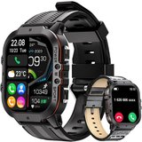 SIEMORL SML15-FM IP68 Wasserdichte Herrenuhr Smartwatch (1,96 Zoll, Android / iOS), Mit 30 Tagen extralanger…