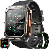 SGDDFIT Smartwatch (1,81 Zoll, Android iOS), Sportuhr mit 123 Sportmodi Blutdruckmessung Herzfrequenz…