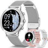 Sanorum Smartwatch Damen mit Telefonfunktion Smartwatch (3.35 cm/1,32 Zoll, HD Voll Touchscreen) Mit…