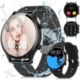 Tisoutec Smartwatch Damen Herren Fitness Tracker Fitnessuhr Smartwatch (Fitnessuhr /WhatsApp Notiz,Smartwatch…