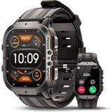 AVUMDA Smartwatch (1,96 Zoll, Android iOS), Herren Touchscreen mit SpO2 100+ Sportmodi Fitnessuhr IP68…