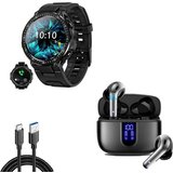 HYIEAR Smartwatch für Damen und Herren, kabelloses Bluetooth-Headset 5.3 Smartwatch (Android), mit austauschbaren…