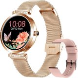 LWEARKD Smartwatch (1,1 Zoll, Android iOS), Damen mit pulsmesser wasserdicht armbanduhr stoppuhr aktivitätstracker