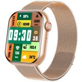GelldG Smartwatch mit Telefonfunktion, IP68 wasserdicht, Fitnessuhr Smartwatch