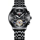 GelldG Herrenuhr Chronograph wasserdicht Armbanduhr, großes Ziffernblatt Smartwatch