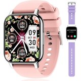 JUNG POPGlory Smartwatch Damen & Herren Fitnessuhr, mit Bluetooth Smartwatch (4,69 cm/1,85 Zoll) mit…