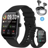 Yuede Smartwatch,Neueste 1,96-Zoll-Fitness-Smartwatch für Damen Herren Smartwatch (Bluetooth 5.2 Anruffunktion,…