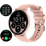 findtime Smartwatch (1,39 Zoll, Android, iOS), Smartwatch mit Annehmen & Tätigen von Anrufen, Nachrichtenerinnerung