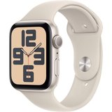 Apple Watch SE GPS 44 mm Aluminium M/L Smartwatch (4,4 cm/1,73 Zoll, Watch OS 10), Sport Band