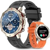 Efolen J-012 Smartwatch (1.39 Zoll, Android/iOS), Herren-Smartwatch, 1,39 Zoll, Telefonfunktion, Militär-Design,…