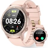 LLKBOHA Smartwatch (1.39 Zoll, ANdriod iOS), Telefonfunktion Touchscreen, IP68 Wasserdicht mit Herzfrequenz,…