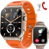 Lige Smartwatch (1,96 Zoll, Android iOS), Herren Telefonfunktion 600mAh 123 Sportmodi Sportuhr IP68…