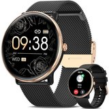 Sanorum Smartwatch Damen Herren Telefonfunktion Smartwatch (3.53 cm/1,39 Zoll, AMOLED HD Voll Touchscreen)…