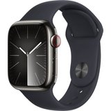 Apple Watch Series 9 GPS + Cellular 41mm Edelstahl S/M Smartwatch (4,1 cm/1,61 Zoll, Watch OS 10), Sport…