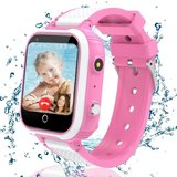 Ruopoem Smartwatch (SIM Karte), Kinder Uhr Anrufen mit Videoanrufen Familienchat SOS IP68 Wasserdichte