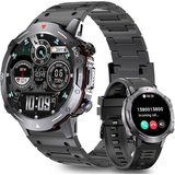 Efolen J-012 Smartwatch (1,4 Zoll, Andriod iOS), Smartwatch: Telefon, Herzfrequenz, Schlaf - IP67, 300mAh