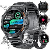 FoxBox für Herren, Anruf annehmen/tätigen, 3,5 cm HD robuste Militär Smartwatch (1.3 Zoll, Android /…