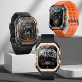 VSIUO Smartwatch Damen Herren Telefonfunktion 1.85" Touchscreen Smart Watch Smartwatch (2.02 Zoll, Fitness…